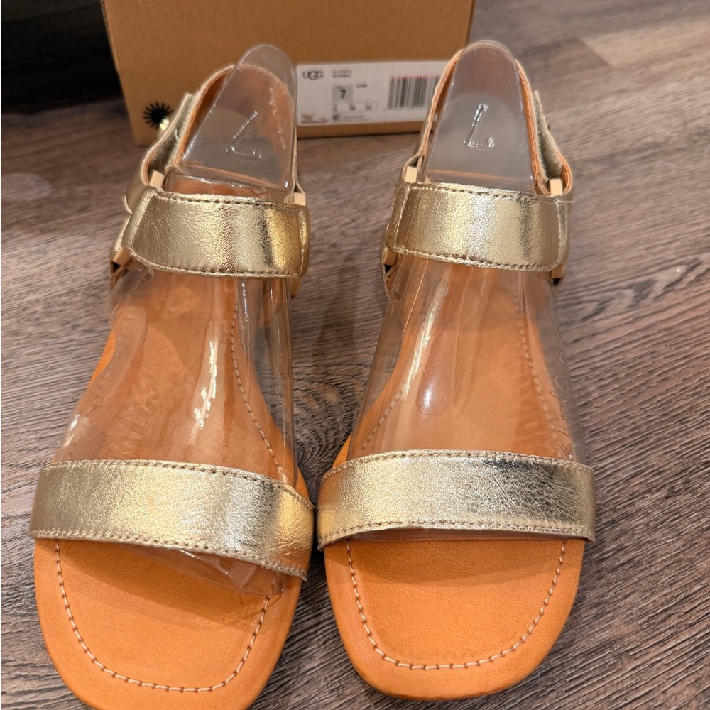 UGG Metallic Gold Strap Women's Sandals